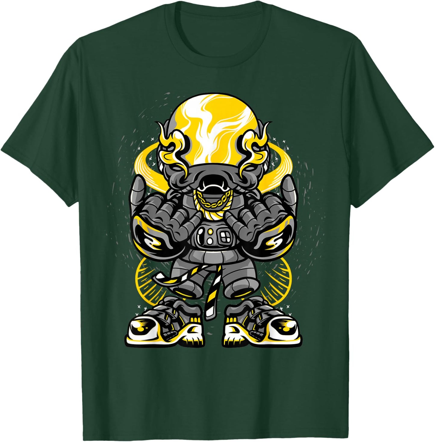 Urban Graffiti Style Astronaut Cool Hip Hop Theme Design T-Shirt - T-Shirt | Forest
