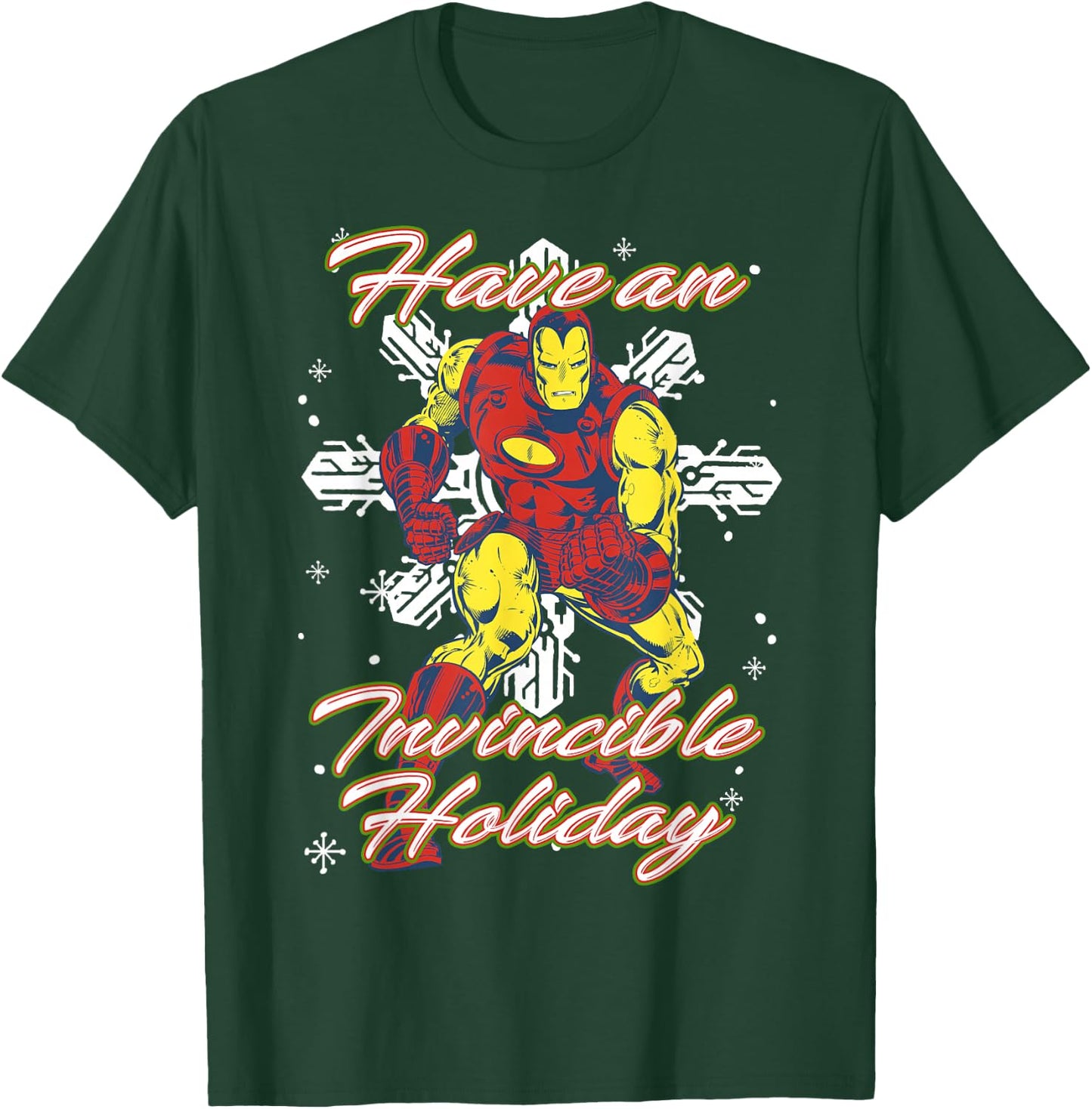 Marvel Iron Man Have An Invincible Holiday Christmas T-Shirt - T-Shirt | Forest