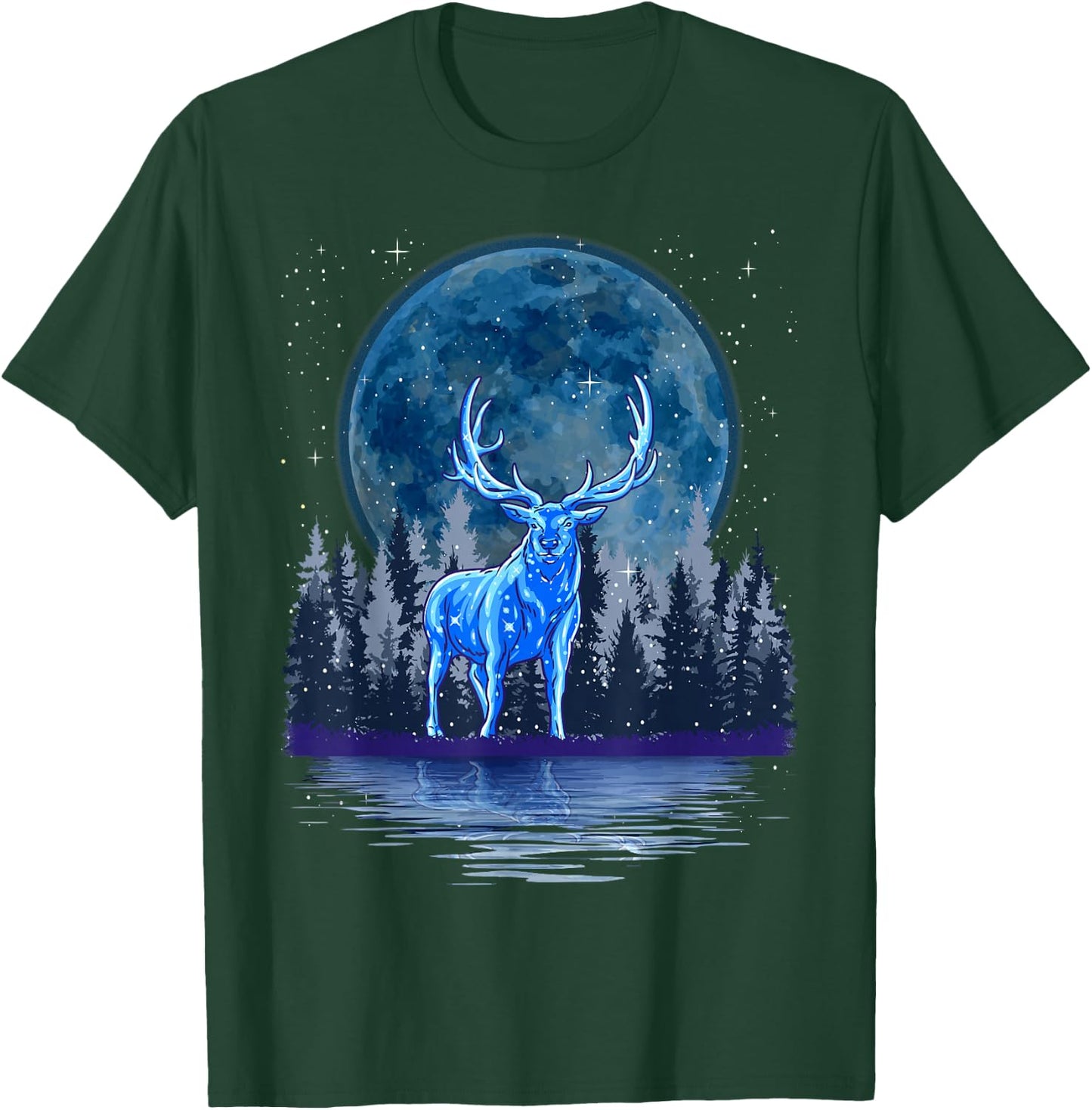 Vintage Winter Elk Reindeer T-Shirt - T-Shirt | Forest