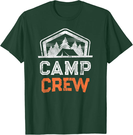 Campground Staff CAMP CREW Summer Cousins Camping Counselor Women Girls Kids T-Shirt - T-Shirt | Forest