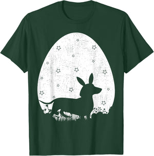 Easter Egg Vintage Retro Style Dachshund Dog Easter Sunday Men Women Girls Kids T-Shirt - T-Shirt | Forest
