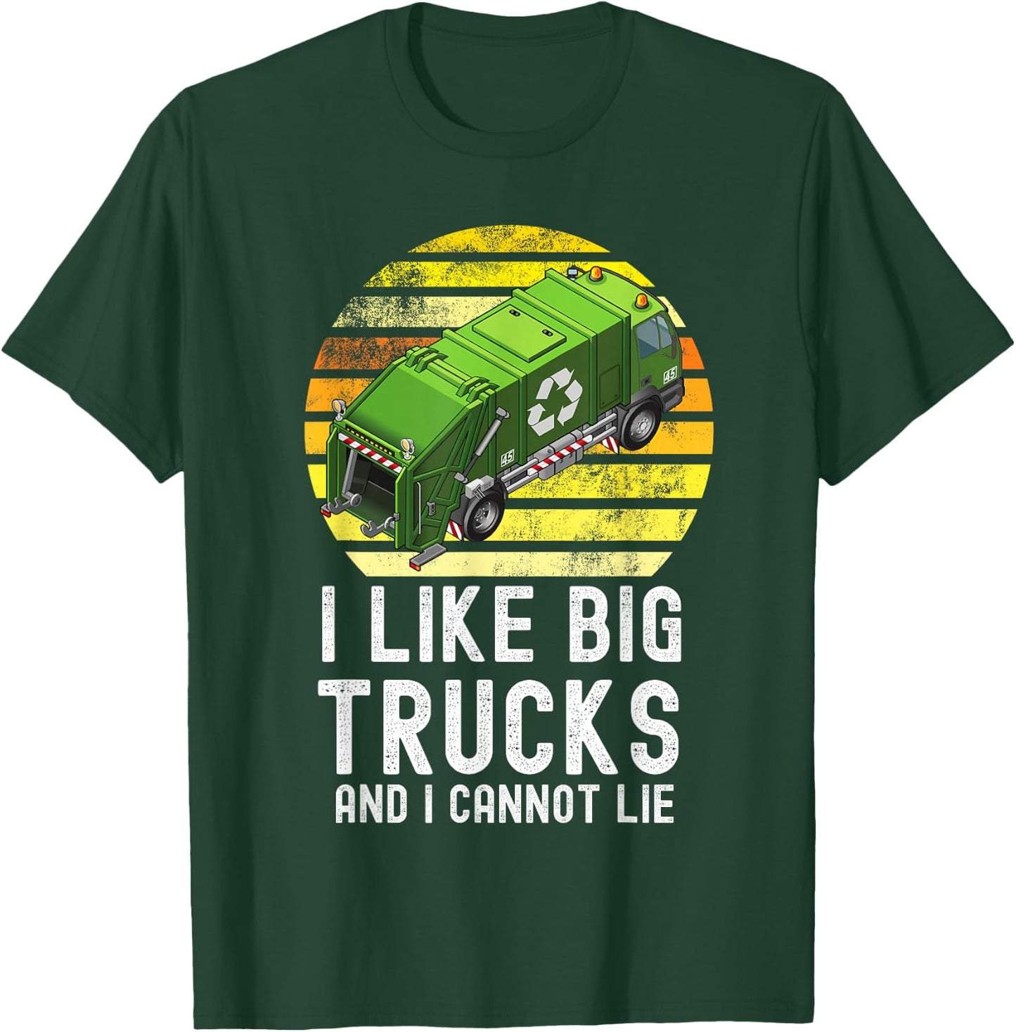 I Like Big Trucks and I Cannot Lie Trash Truck Kids Toddler T-Shirt - T-Shirt | Forest
