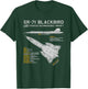 SR-71 Blackbird Aircraft Spy Plane Blueprint Data T-Shirt - T-Shirt | Forest