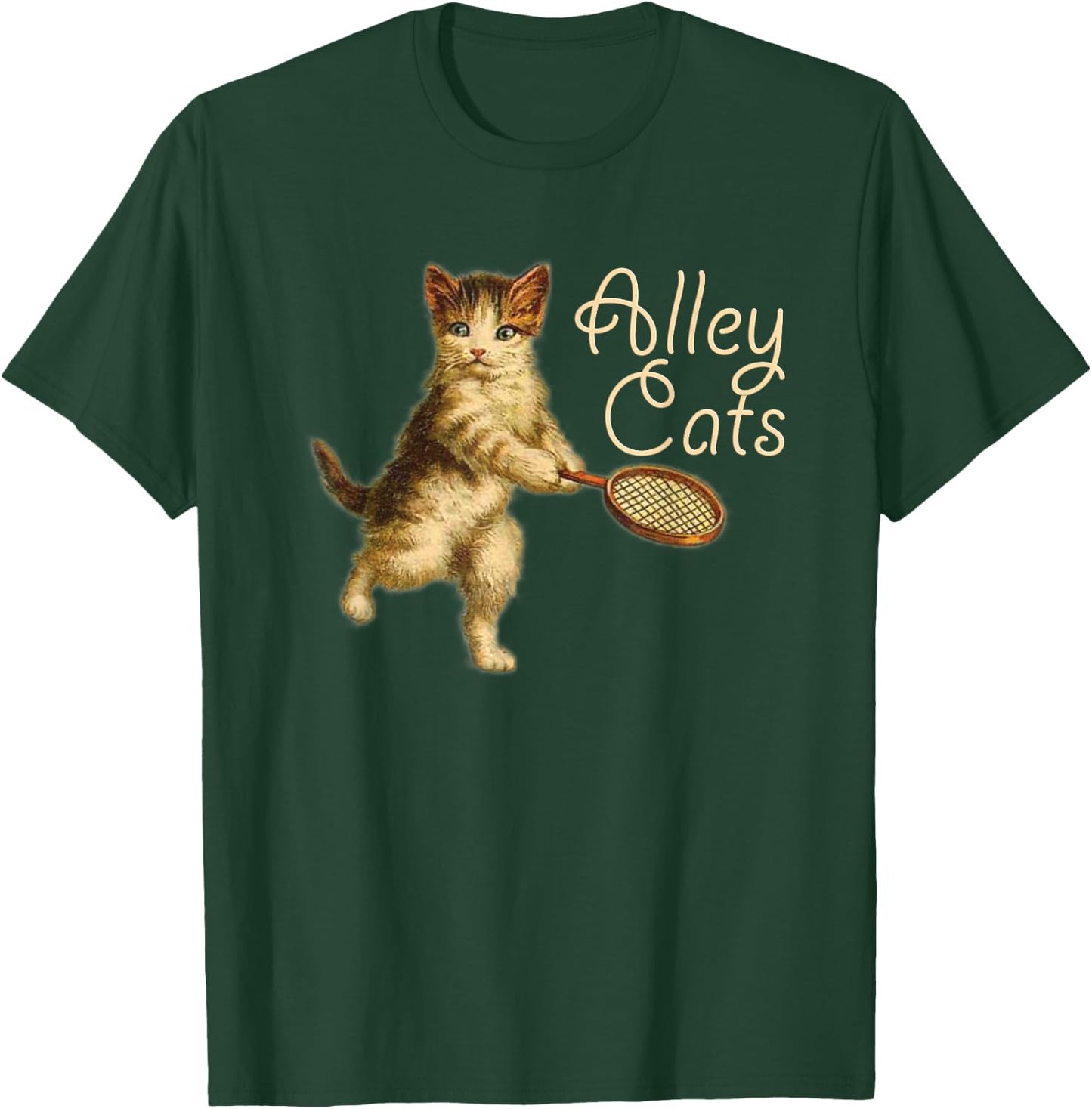 Cute, Funny Alley Cats Tennis T-Shirt - T-Shirt | Forest