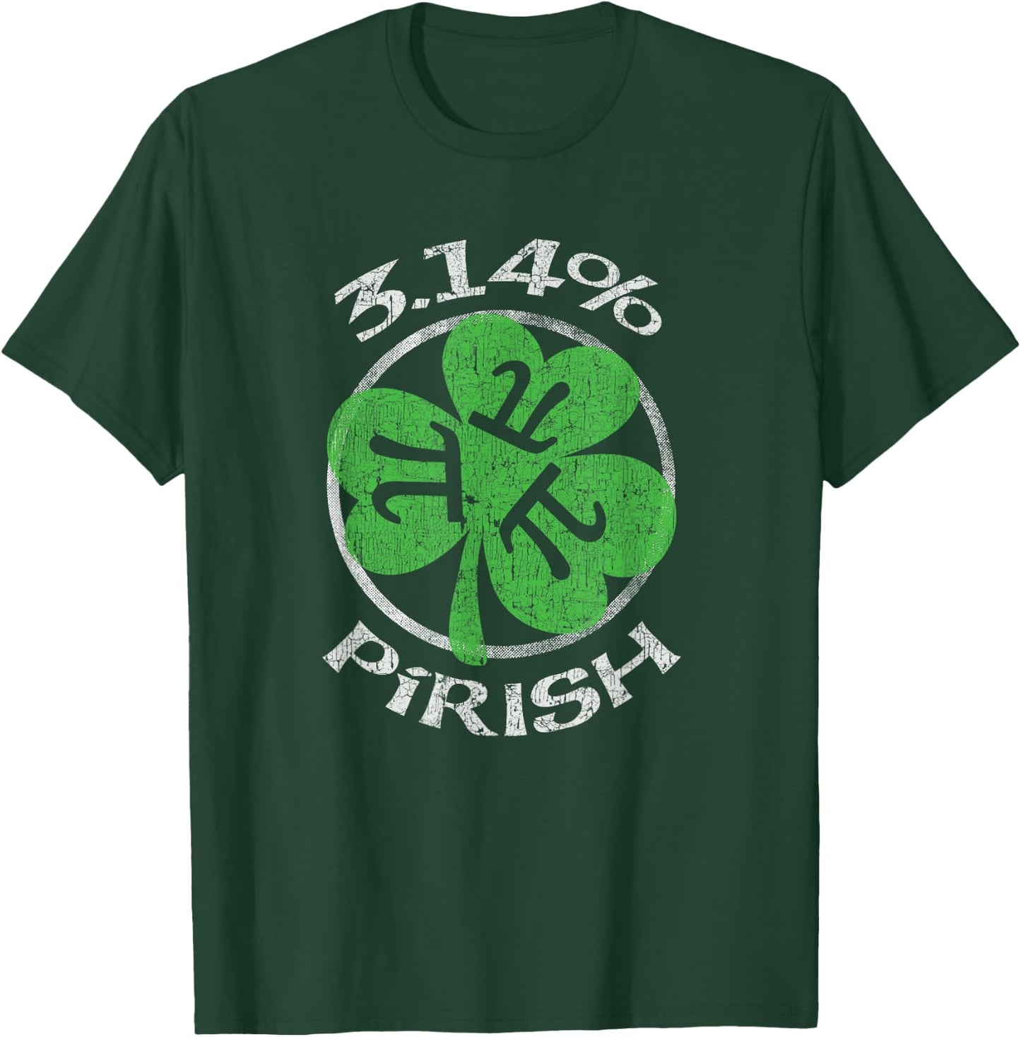 3.14% PIrish Funny St. Patricks Math Geek Pi Day T-Shirt - T-Shirt | Forest