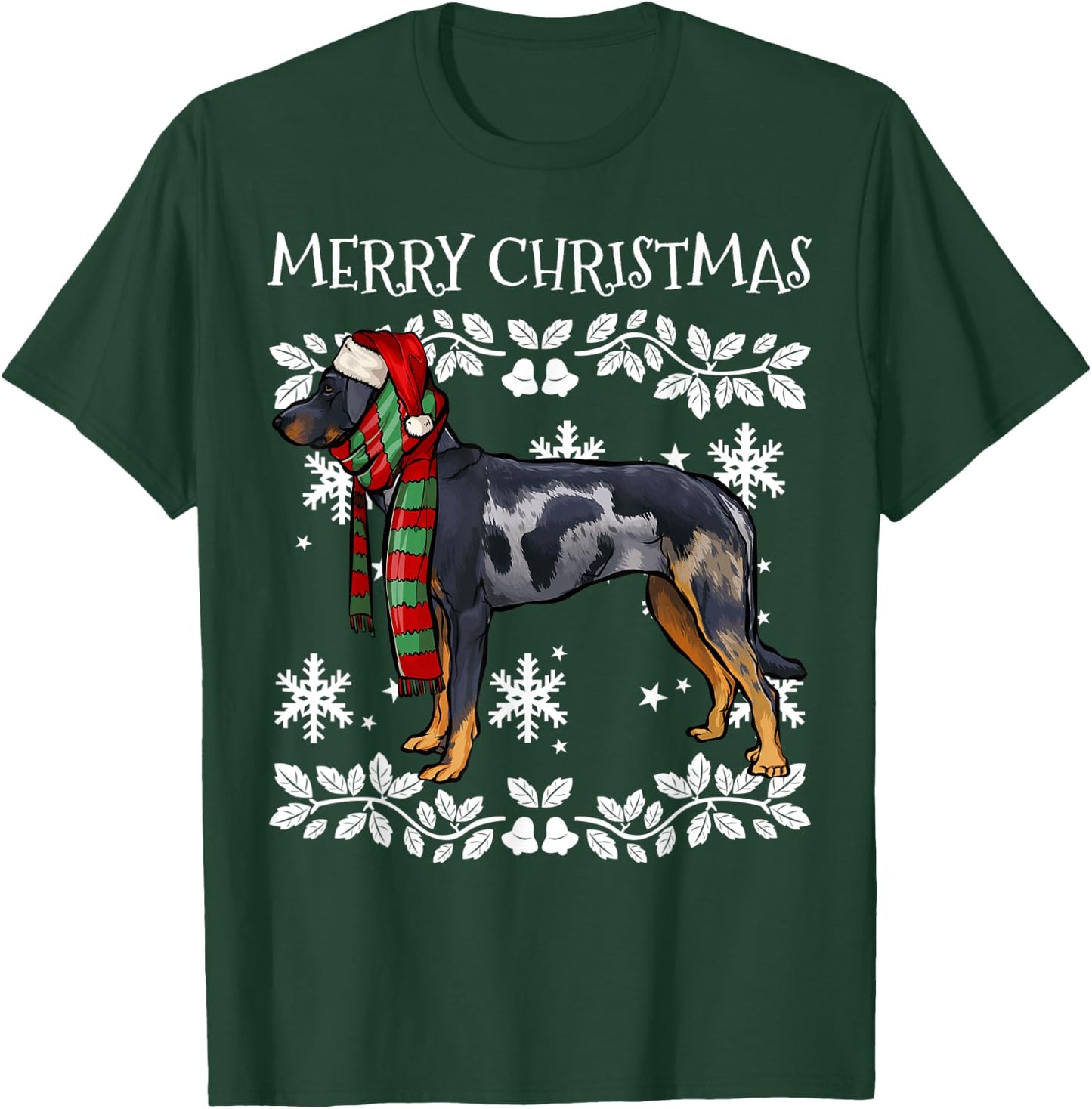 Merry Christmas Ornament Beauceron Xmas Santa T-Shirt - T-Shirt | Forest