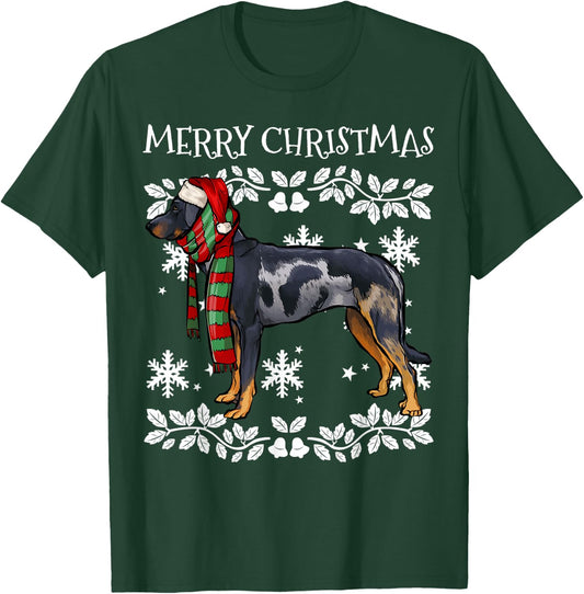 Merry Christmas Ornament Beauceron Xmas Santa T-Shirt - T-Shirt | Forest