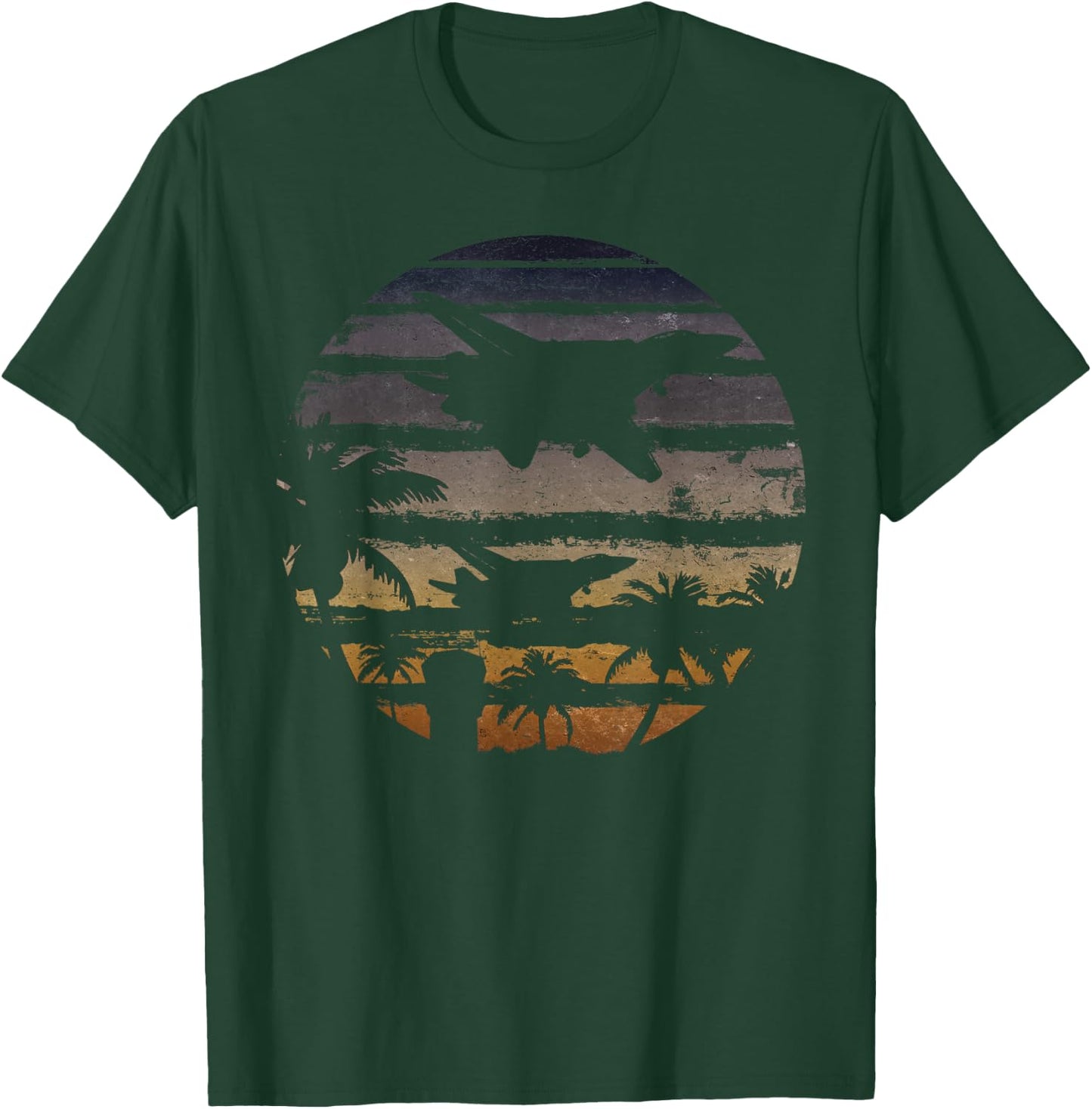 Morning Sortie | F-14 Tomcat Jet Fighter Airplane T-Shirt - T-Shirt | Forest