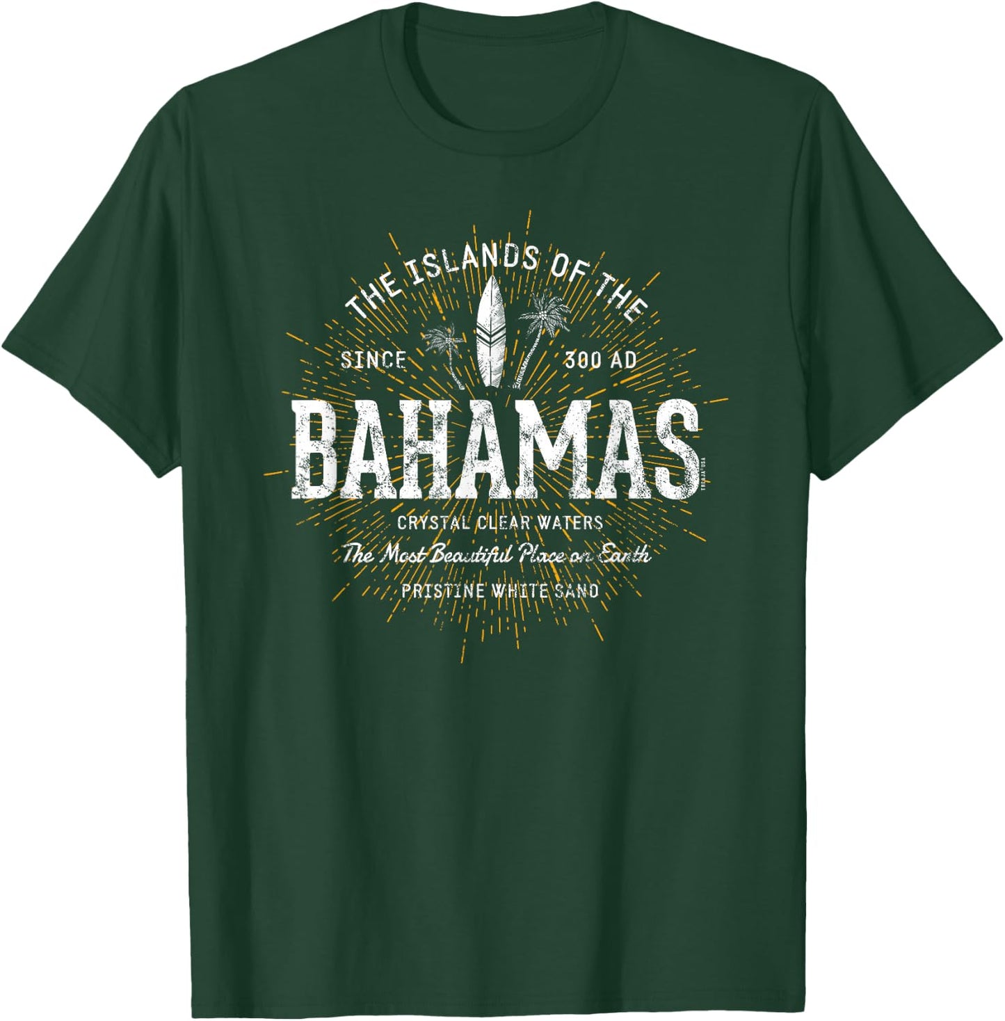 The Bahamas Vintage Style Retro Bahamas T-Shirt - T-Shirt | Forest
