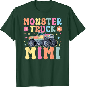 Monster Truck Mimi Groovy Monster Truck Mimi Grandma T-Shirt - T-Shirt | Forest