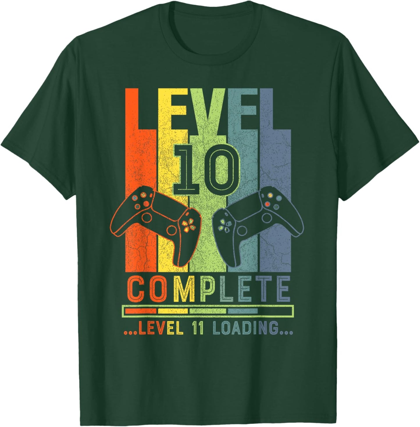 Level 10 Complete Gamer Gift 10 Years Wedding Anniversary T-Shirt - T-Shirt | Forest
