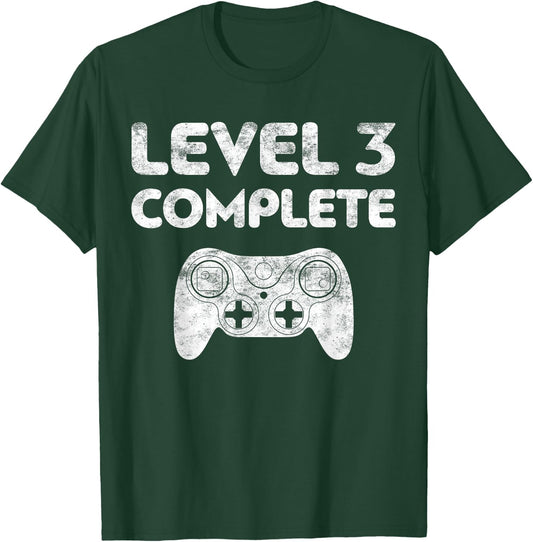Level 3 Complete 3rd Wedding Anniversary Shirt T-Shirt - T-Shirt | Forest