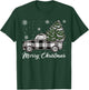 Merry Christmas Tree White Truck Pajama, Plaid Truck Tree T-Shirt - T-Shirt | Forest