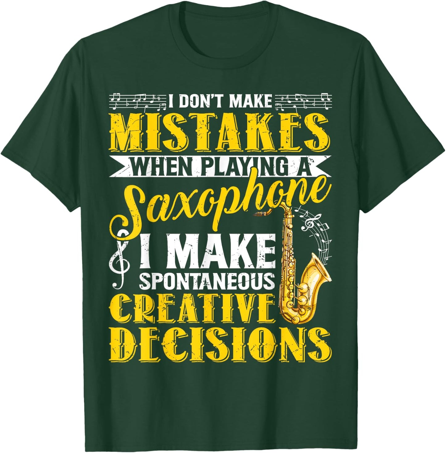 Funny Tenor Saxophone Gift Men Women Boys Girls Sax Players T-Shirt - T-Shirt | Forest