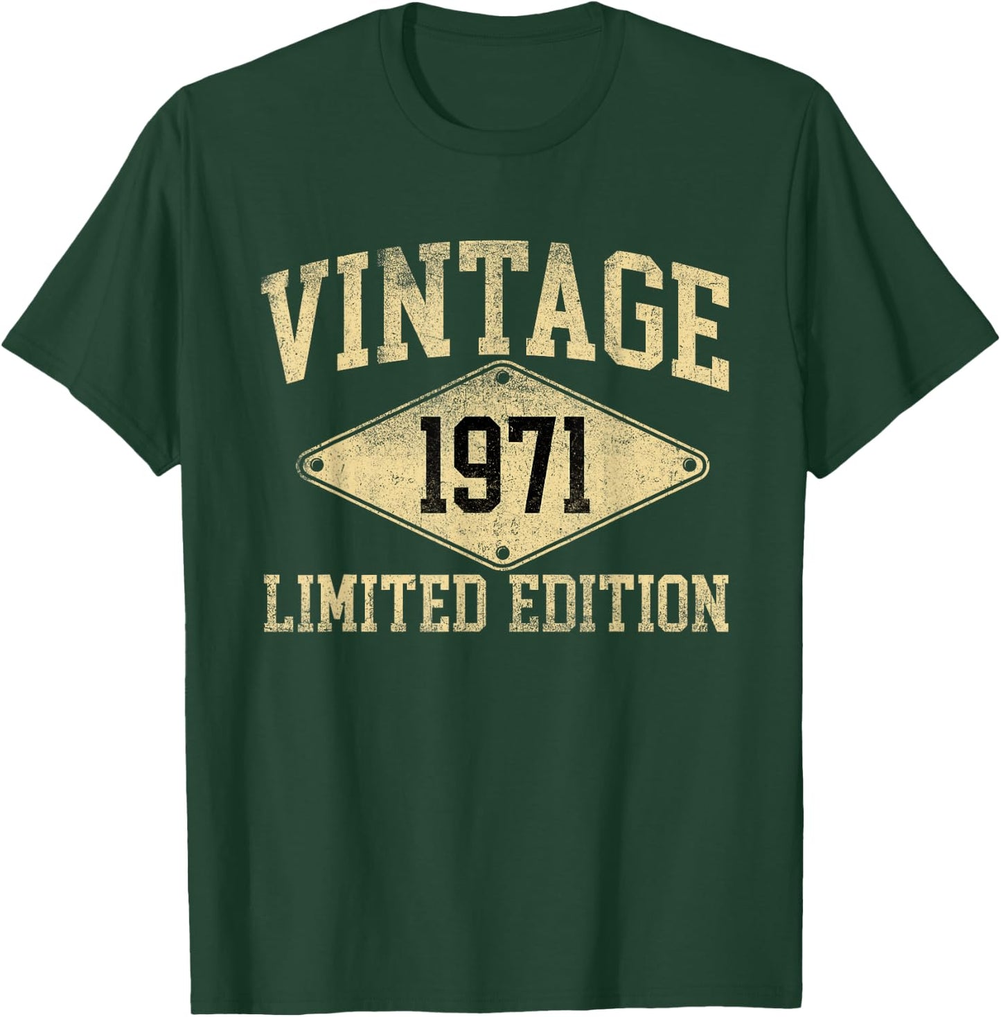 Vintage 1971 Limited Edition Year Of Birth Birthday T-Shirt - T-Shirt | Forest