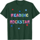 Reading Rockstar, Funny, Cool Monster Alphabet Letters T-Shirt - T-Shirt | Forest