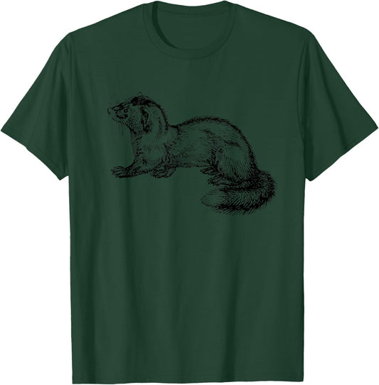 Mink Animal Wildlife T-Shirt - T-Shirt | Forest