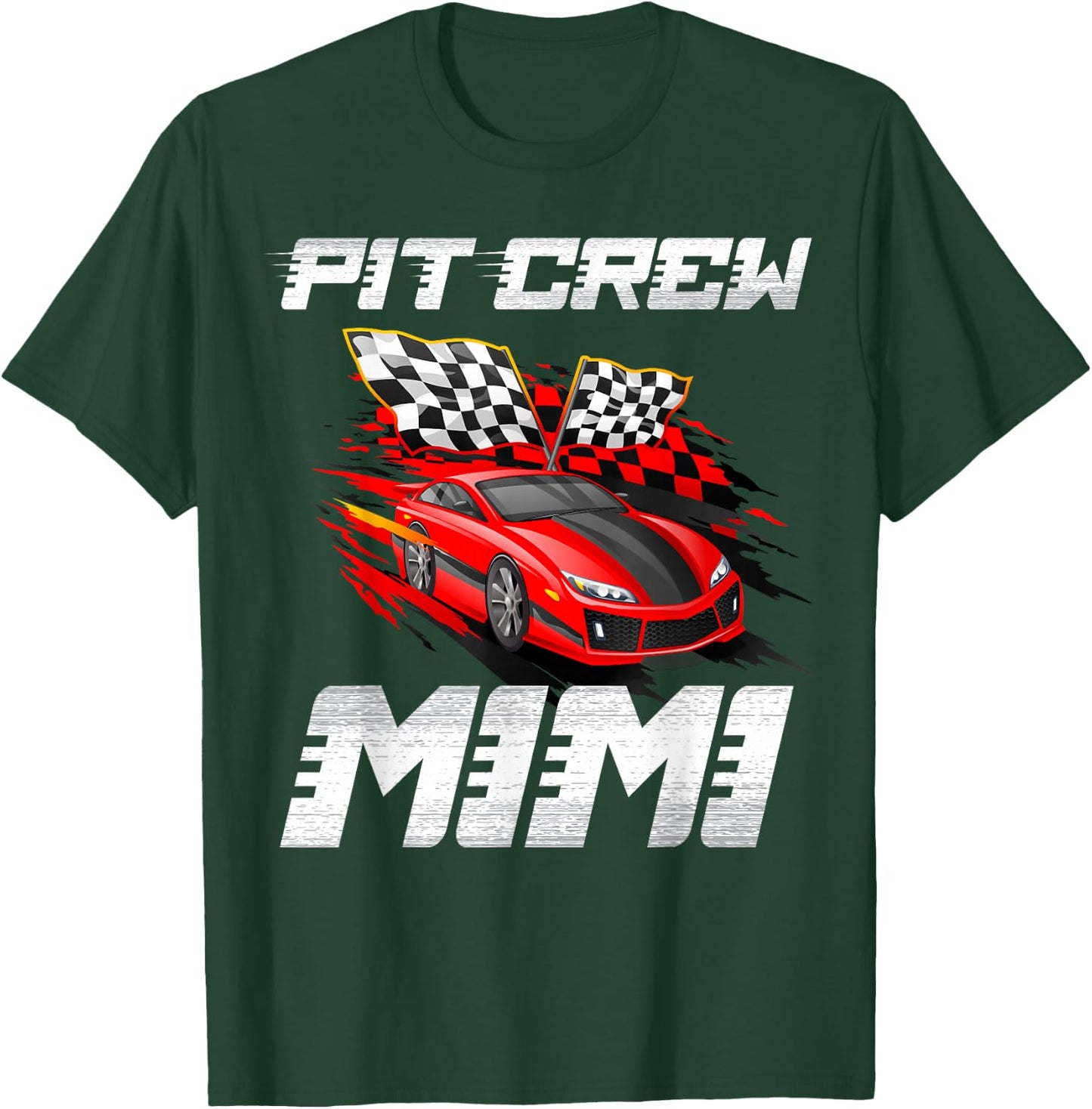 Pit Crew Mimi Race Car Birthday Racing Car Family T-Shirt - T-Shirt | Forest