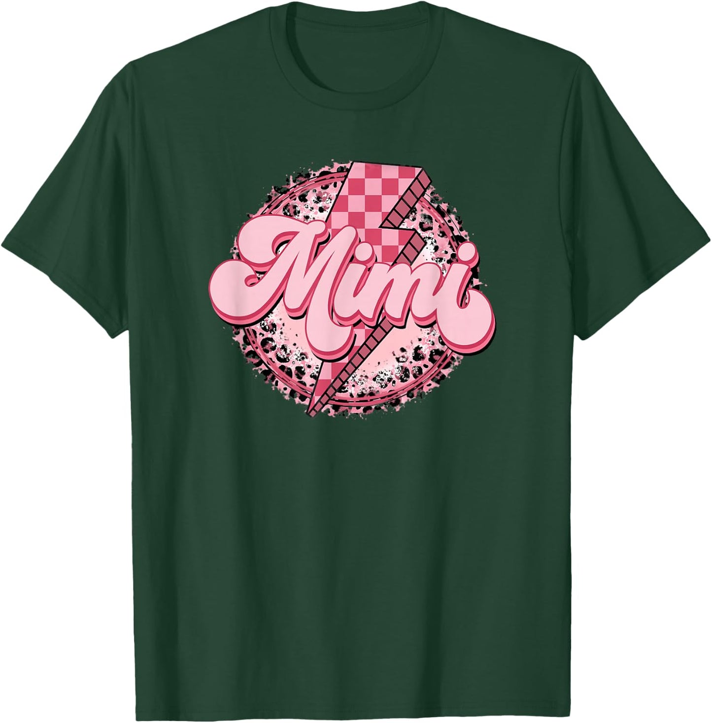 Retro Groovy Mimi Leopard Grandma Mother's Day Women T-Shirt - T-Shirt | Forest