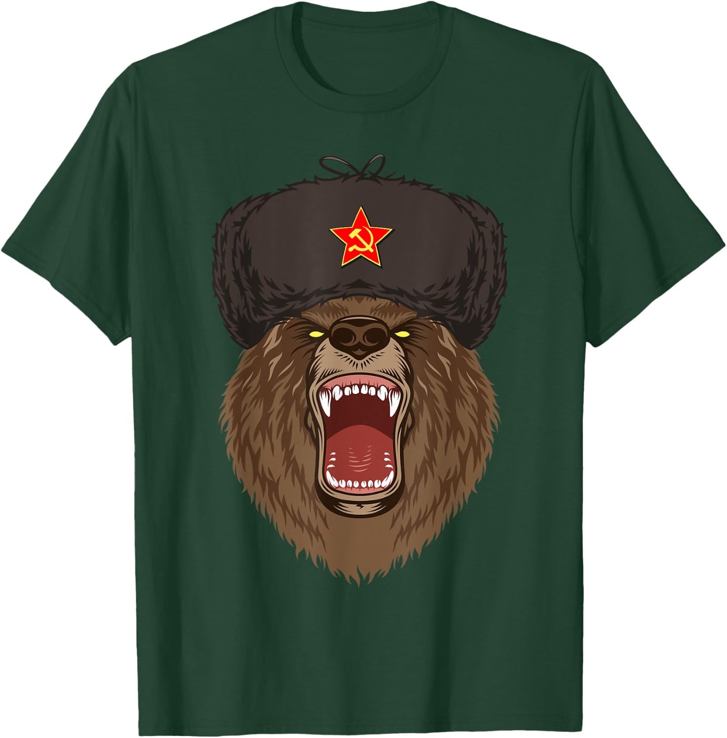 Russia Russian Bear T-Shirt - T-Shirt | Forest