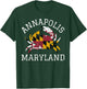 Annapolis Maryland Crab State Flag Home Travel Vintage T-Shirt - T-Shirt | Forest