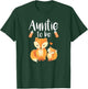 Auntie To Be Fox Baby Shower Cute Forest Animal T-Shirt - T-Shirt | Forest