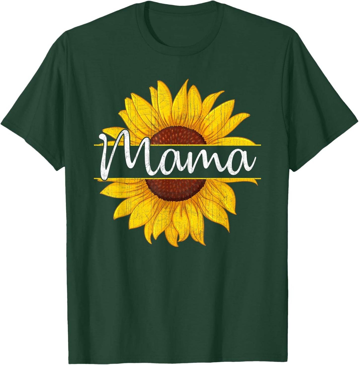 Summer Vintage Yellow Sunflower Graphic Sunflower Mama T-Shirt - T-Shirt | Forest