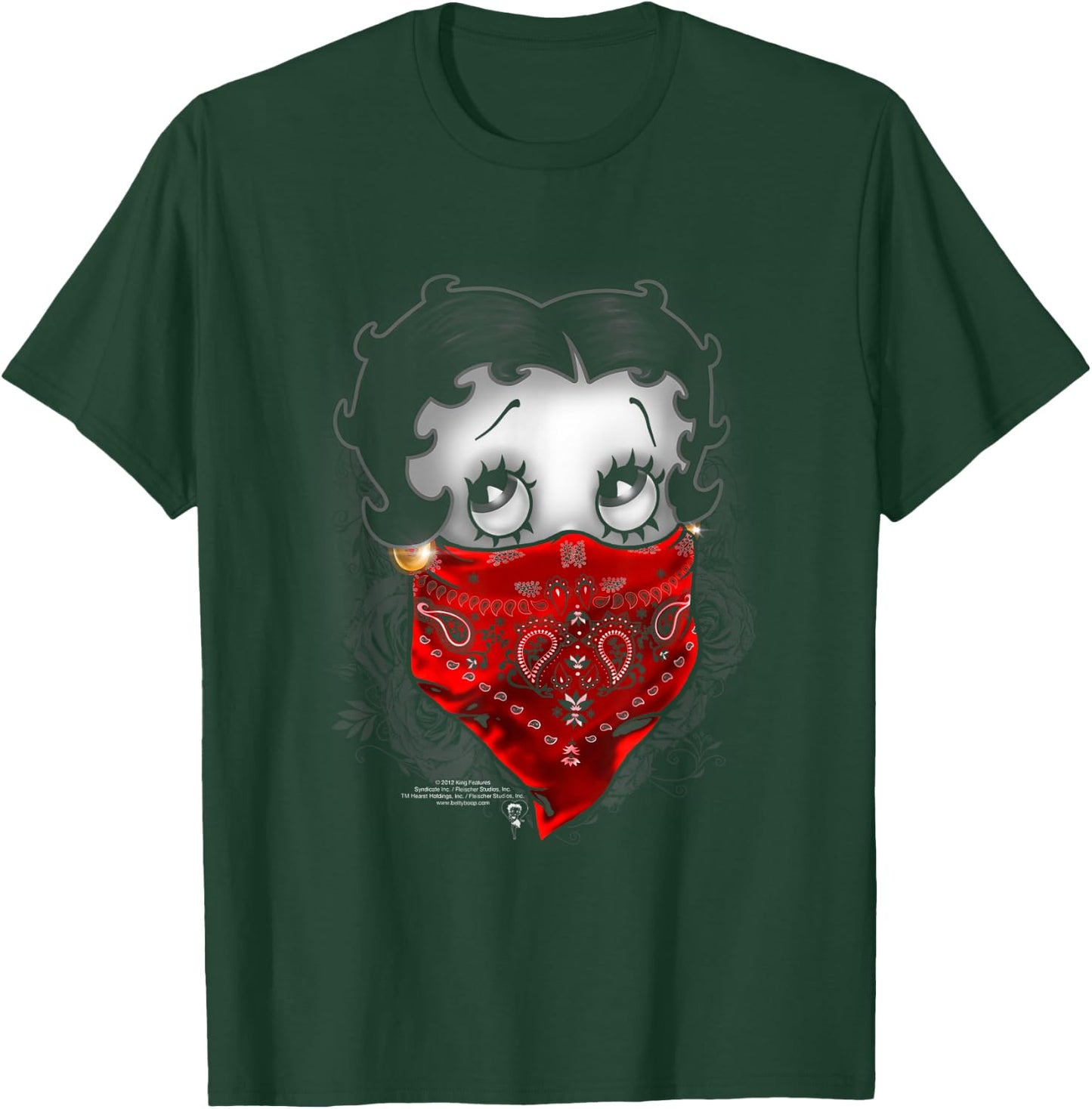 Betty Boop Bandana & Roses T-Shirt - T-Shirt | Forest