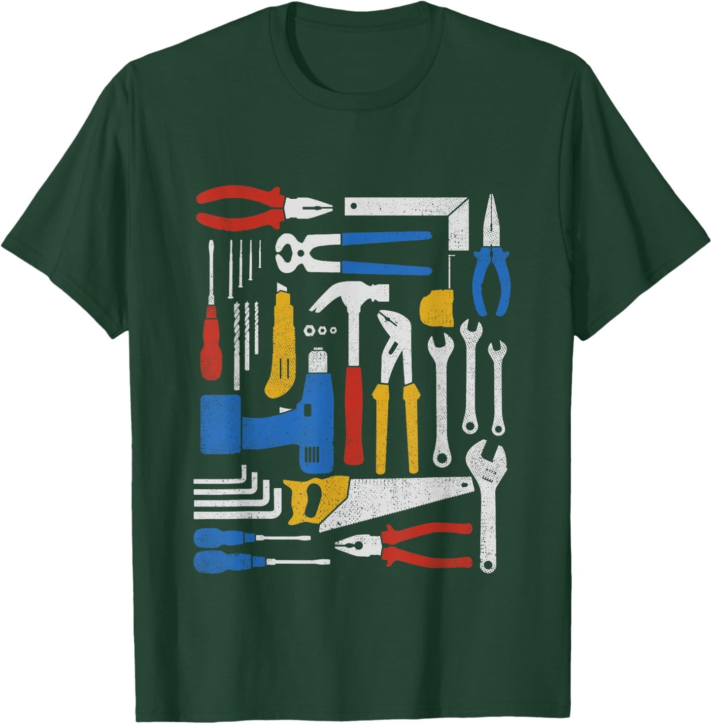 Craftsmen Hardware Tools Set Mechanic Engineer Handyman T-Shirt - T-Shirt | Forest