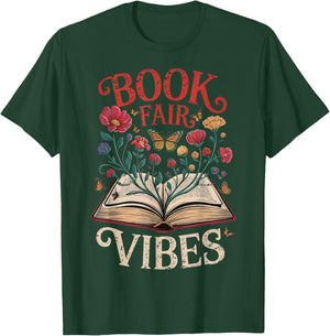 Book Fair Vibes T-Shirt - T-Shirt | Forest