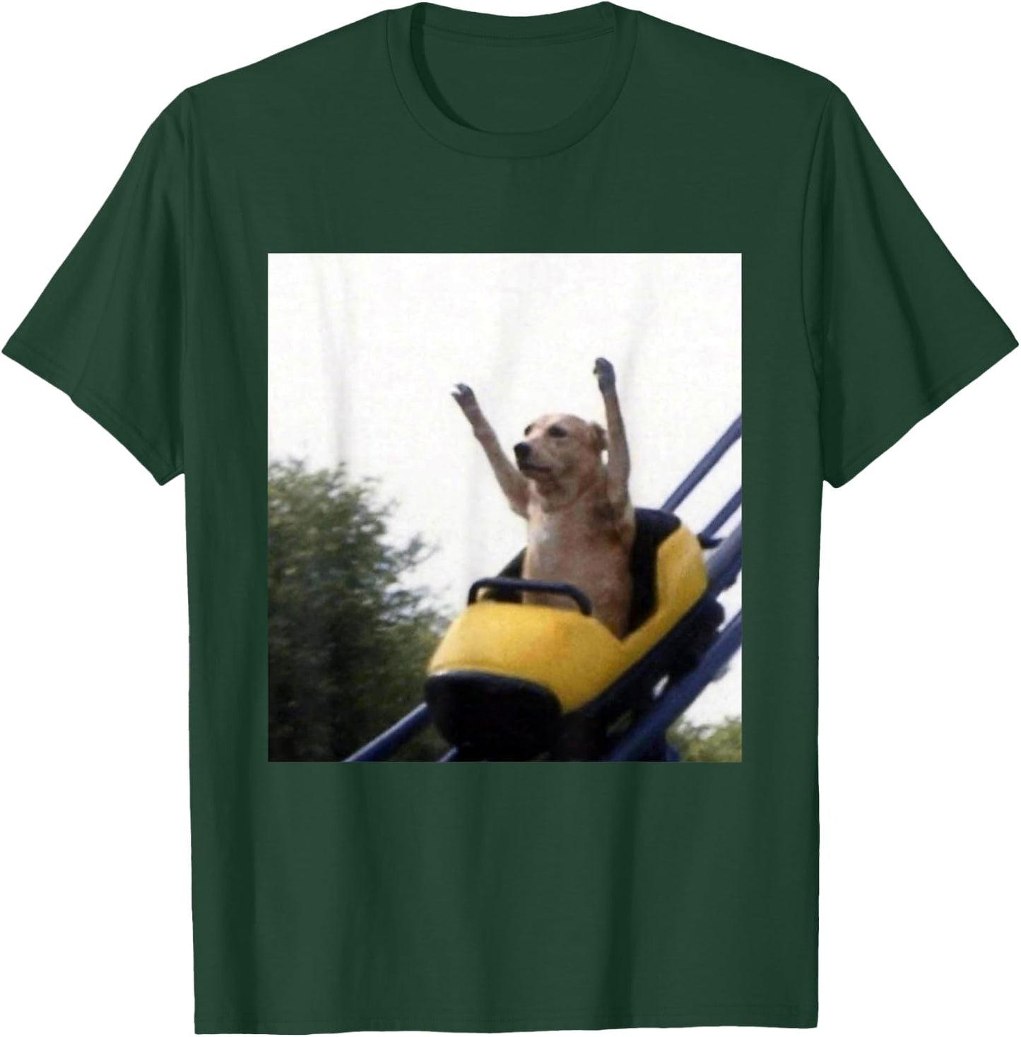 Labrador Dog Roller Coaster Funny Meme T-Shirt - T-Shirt | Forest
