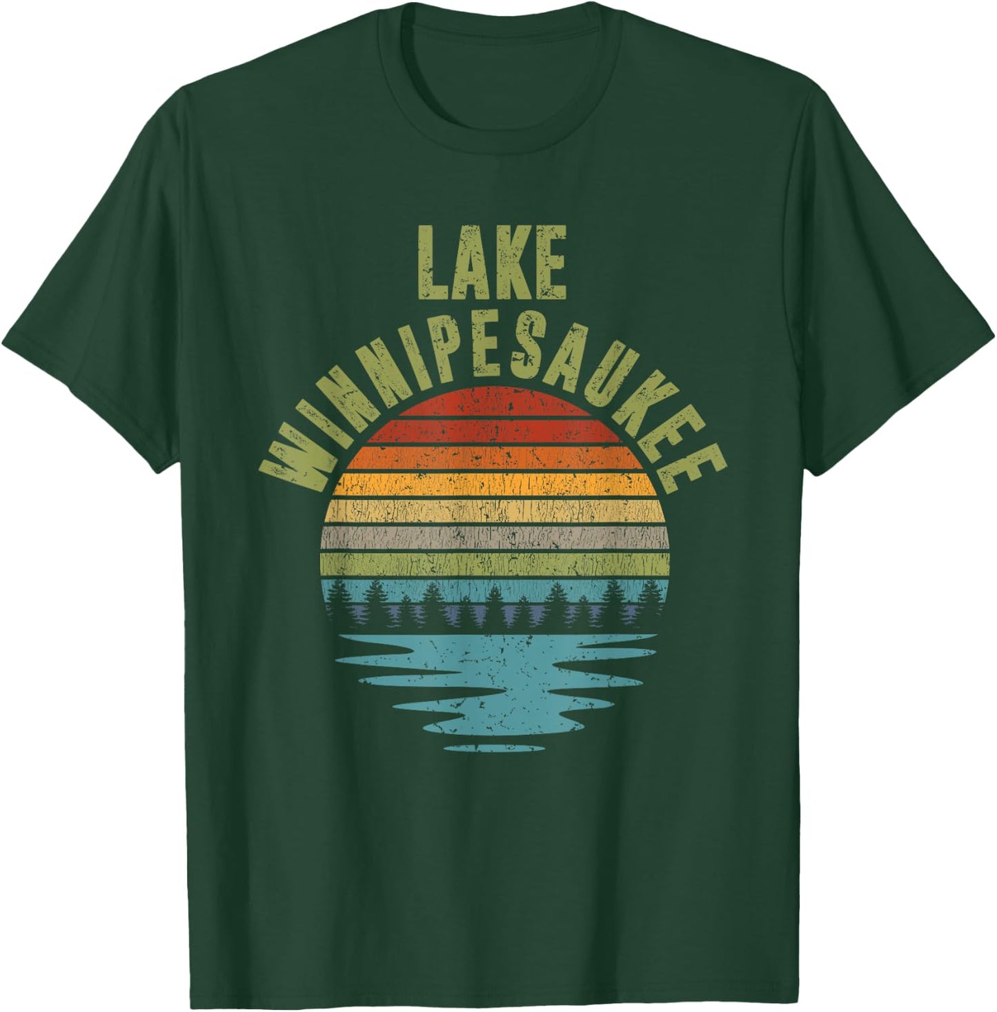 Lake Winnipesaukee Camping Wilderness - Nature Lakes T-Shirt - T-Shirt | Forest