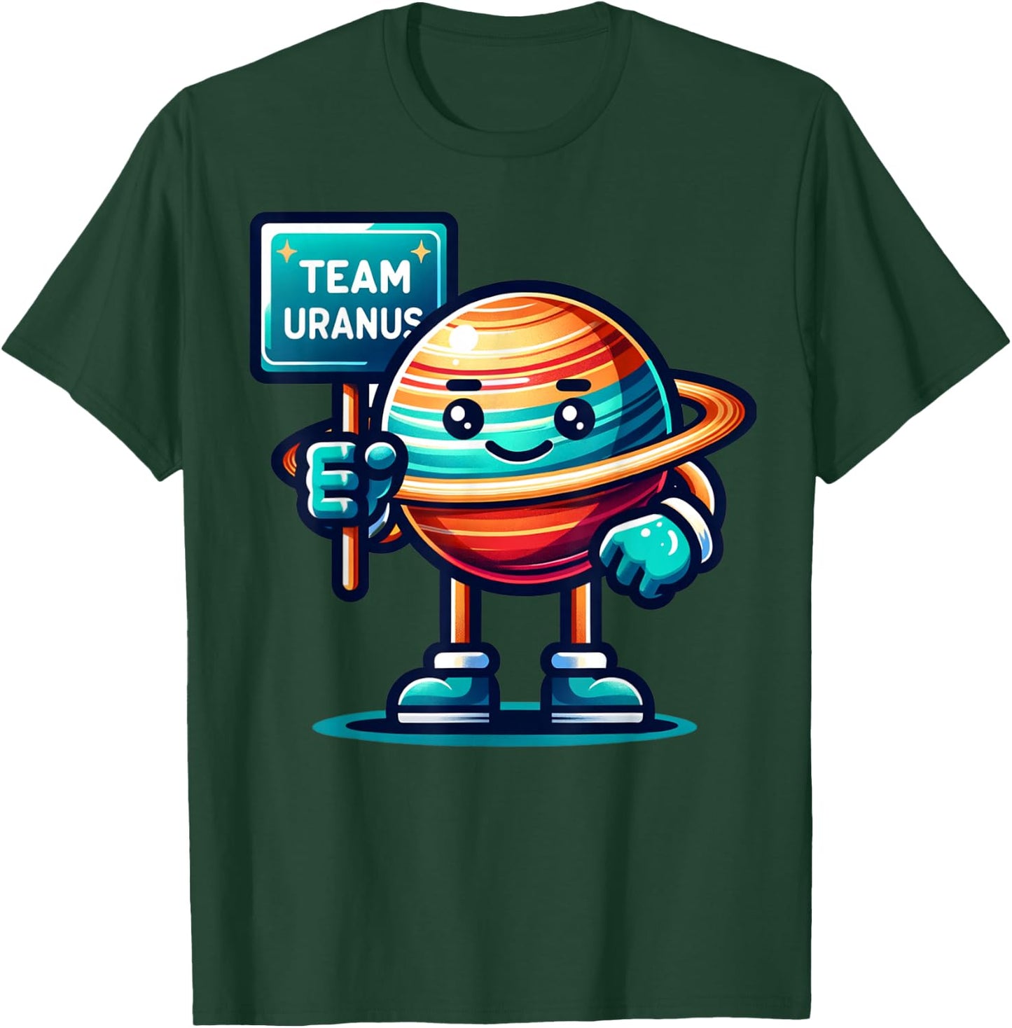 Team Uranus, Planet Mascot, Space Lover, Astronomy T-Shirt - T-Shirt | Forest