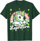Lepricorn Rainbow St Patricks Day Unicorn Girls Kids Teacher T-Shirt - T-Shirt | Forest