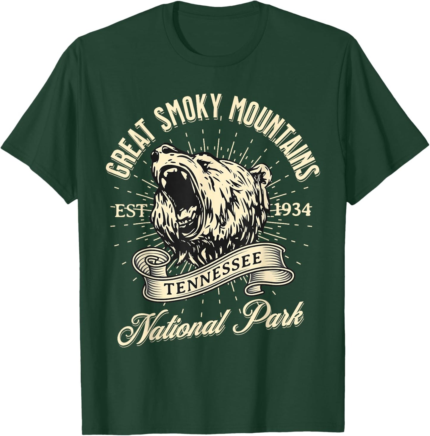 Great Smoky Mountains National Park Tennessee Bear Hike T-Shirt - T-Shirt | Forest