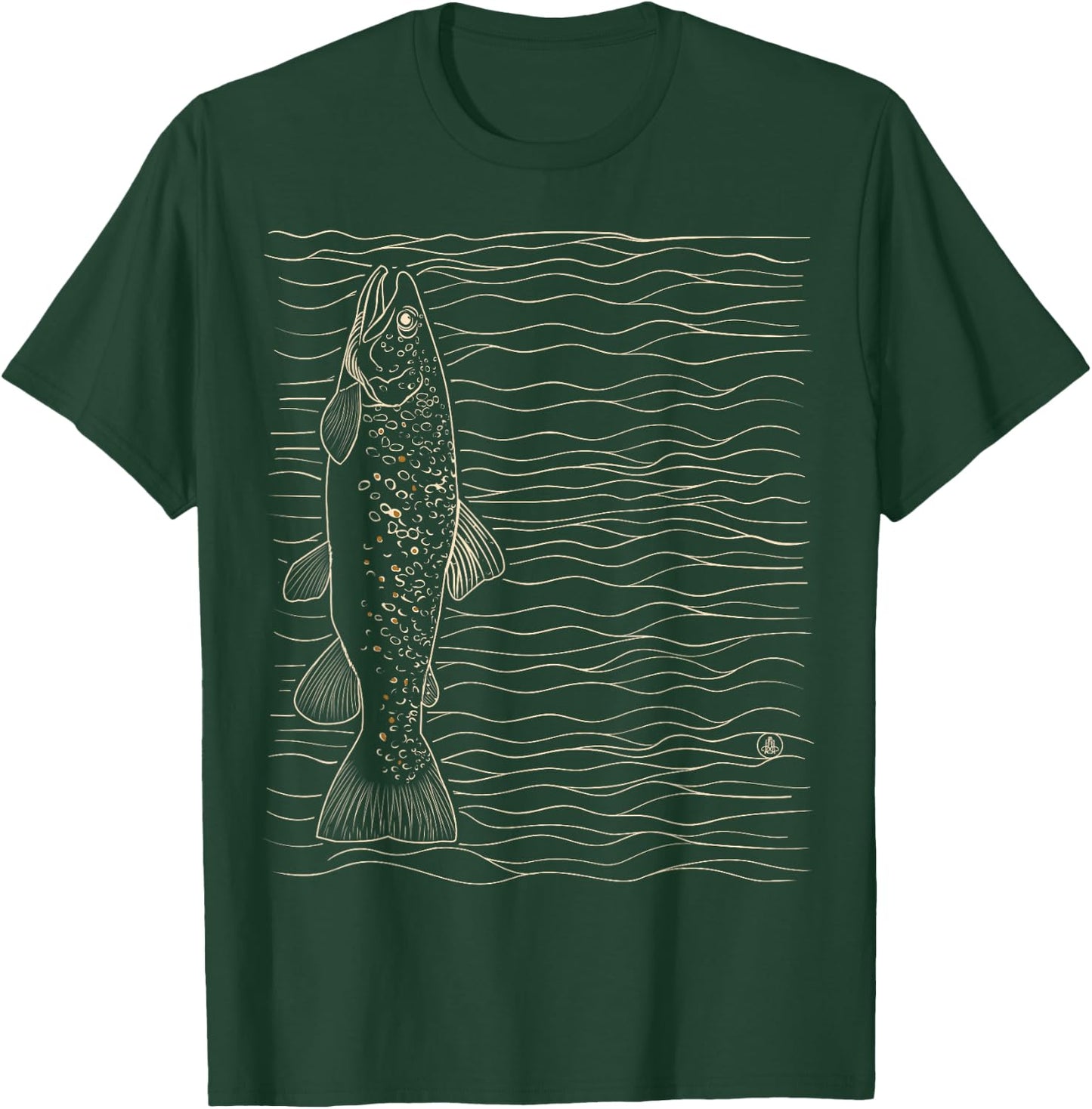 Brown Trout Fly Fishing Dry Fly Tying Fisherman T-Shirt - T-Shirt | Forest