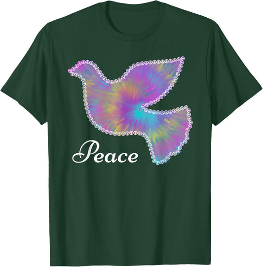 Peace Dove Tie Dye Dove of Peace T-Shirt - T-Shirt | Forest