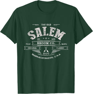 I'm With Witch BROOM CO Witches Company SALEM Brew Factory T-Shirt - T-Shirt | Forest