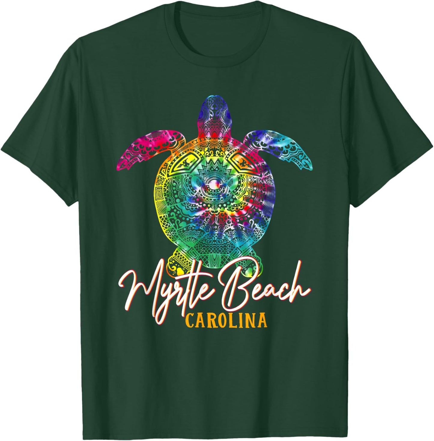 Myrtle Beach Tie Dye Sea Turtle Carolina Family Vacation T-Shirt - T-Shirt | Forest