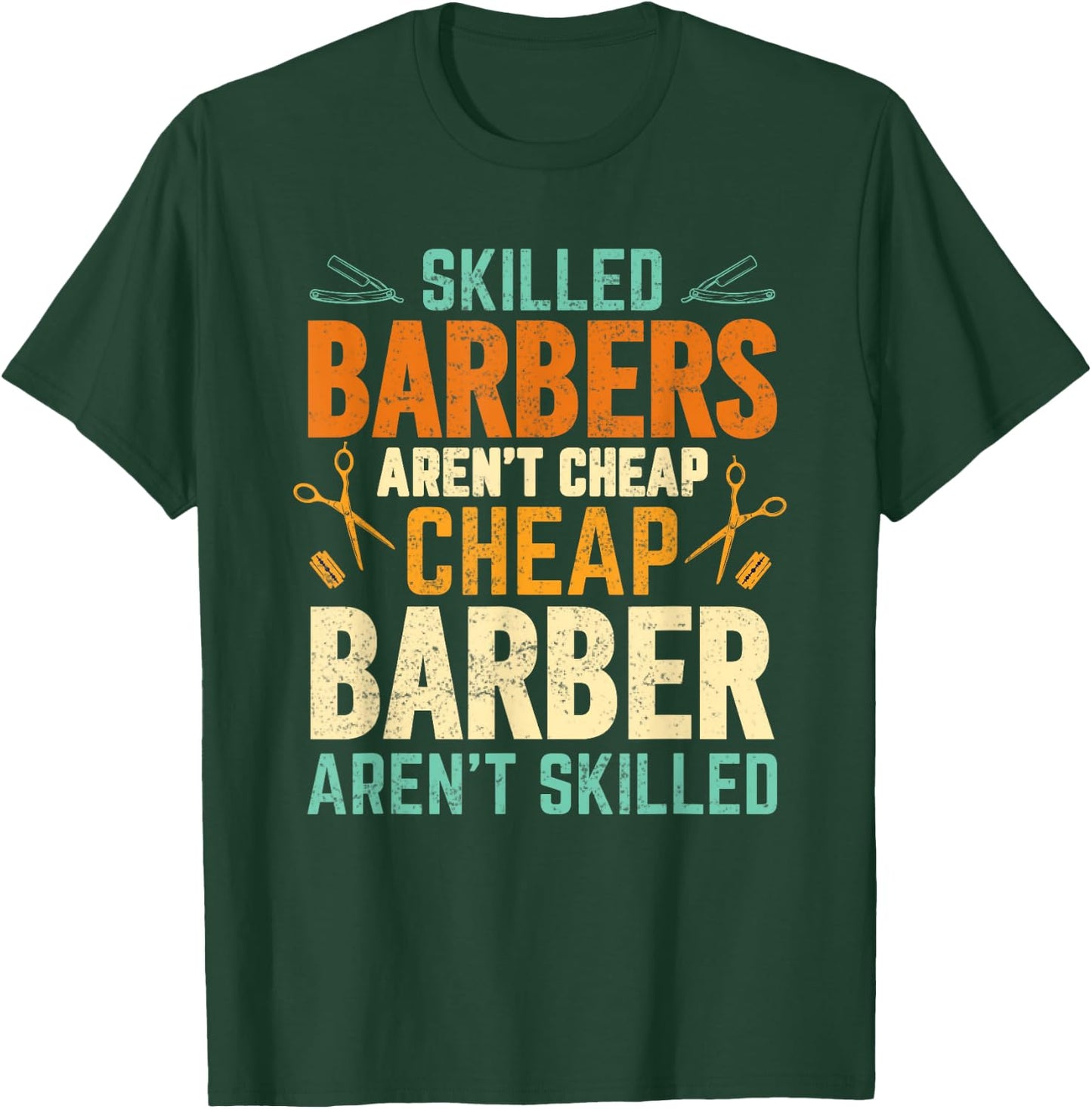 Barber Dad Funny Hairdressing Hair Stylists Barber T-Shirt - T-Shirt | Forest
