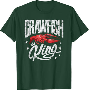 Crawfish King Shirt Funny Cajun Boil Party Festival T-Shirt - T-Shirt | Forest