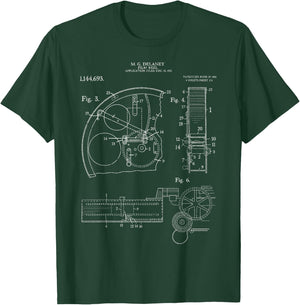 Film Reel Patent Retro Vintage Camera Filmmaker Filmmaking T-Shirt - T-Shirt | Forest