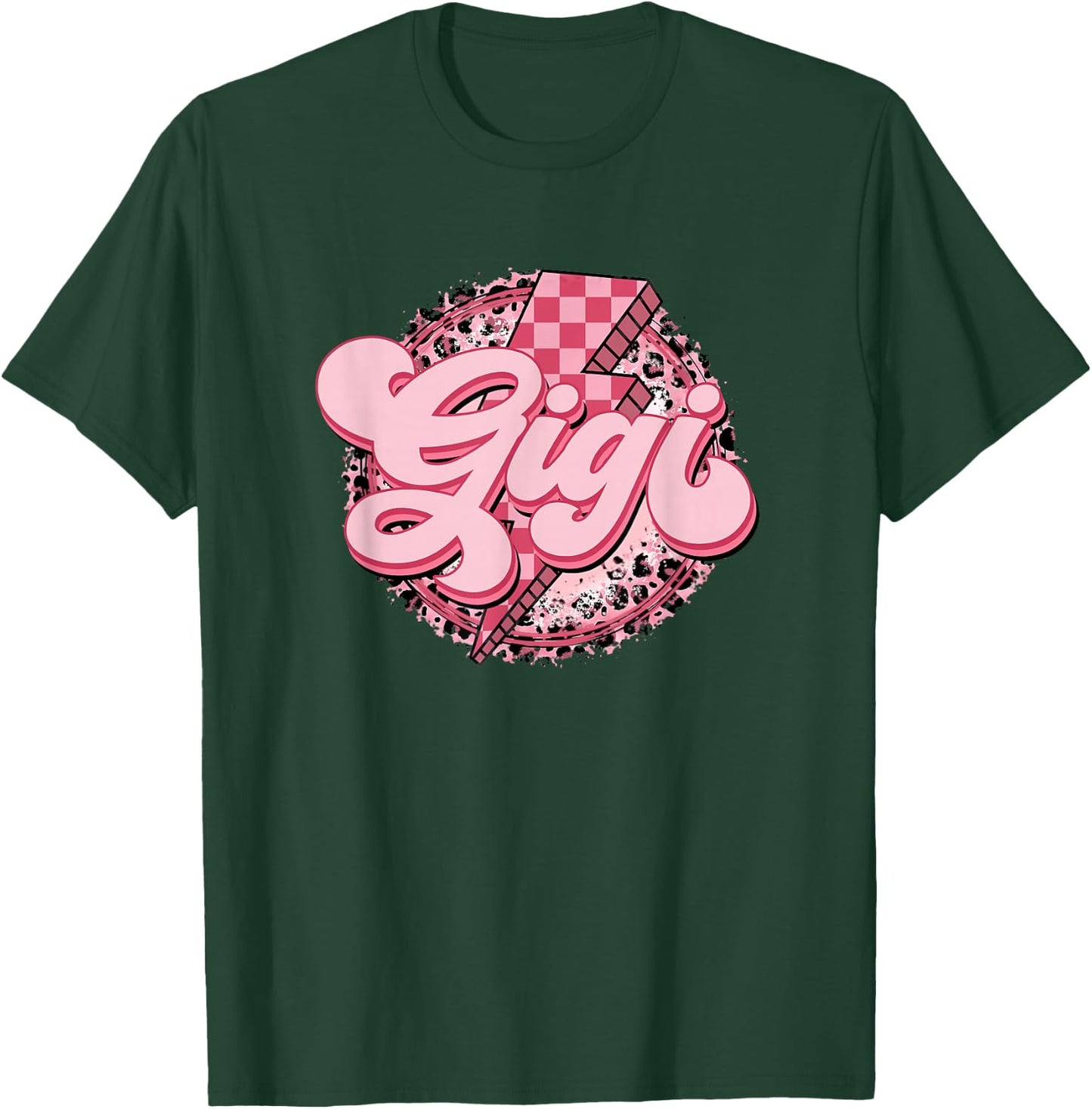 Retro Groovy Gigi Leopard Grandma Mother's Day Women T-Shirt - T-Shirt | Forest