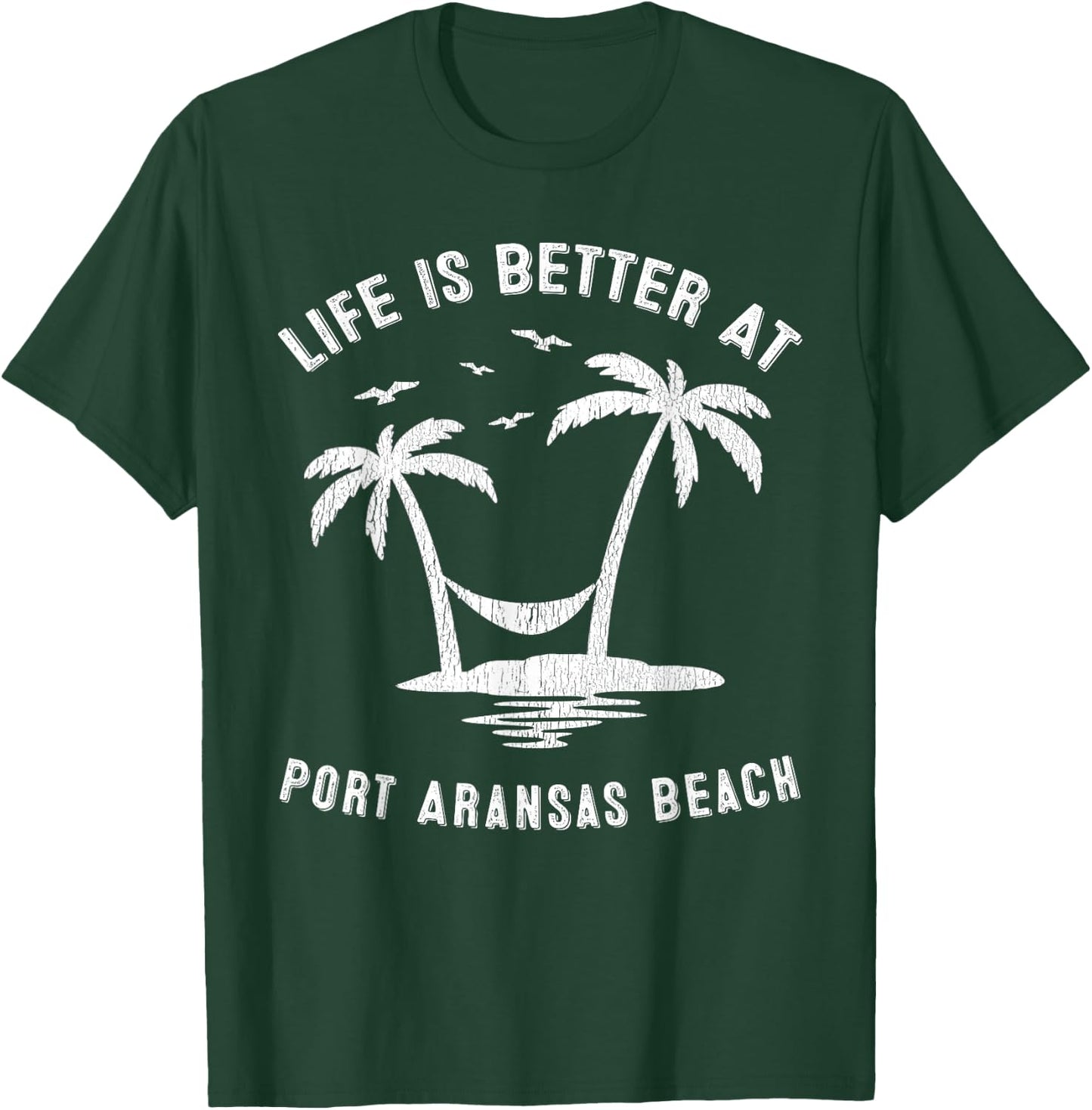Port Aransas Family Vacation Vintage Texas Beach T-Shirt - T-Shirt | Forest