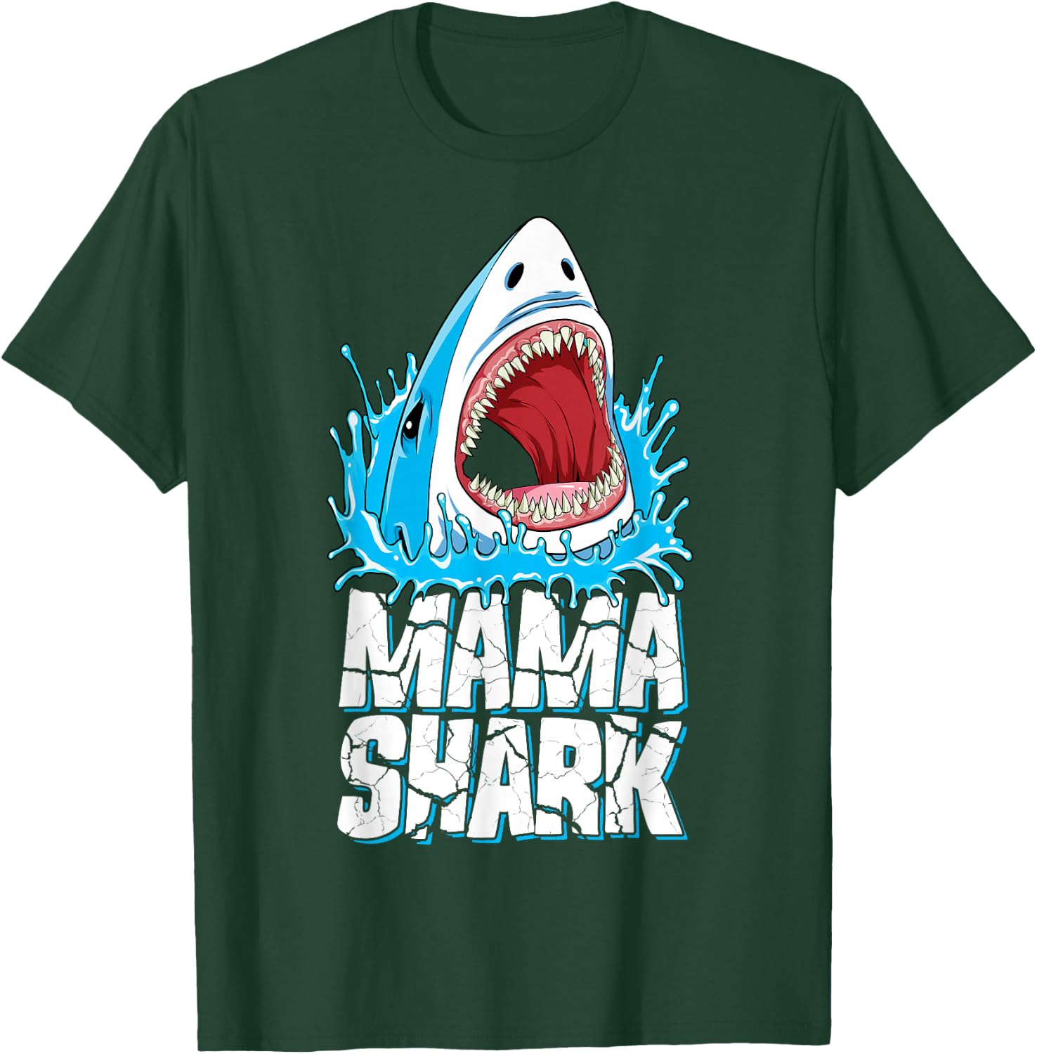 Mama Shark T Shirt Family Matching Moms Women Jawsome Gift T-Shirt - T-Shirt | Forest
