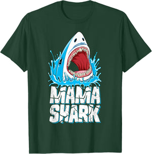 Mama Shark T Shirt Family Matching Moms Women Jawsome Gift T-Shirt - T-Shirt | Forest