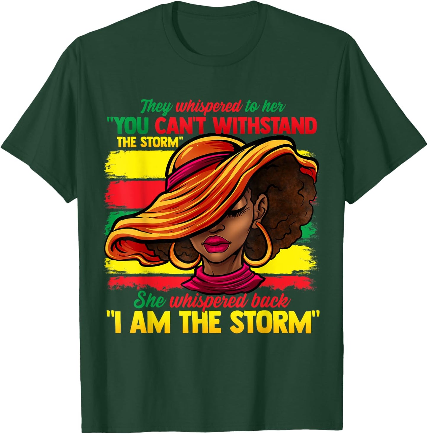 Proud Black African American Ladies Black History Month T-Shirt - T-Shirt | Forest