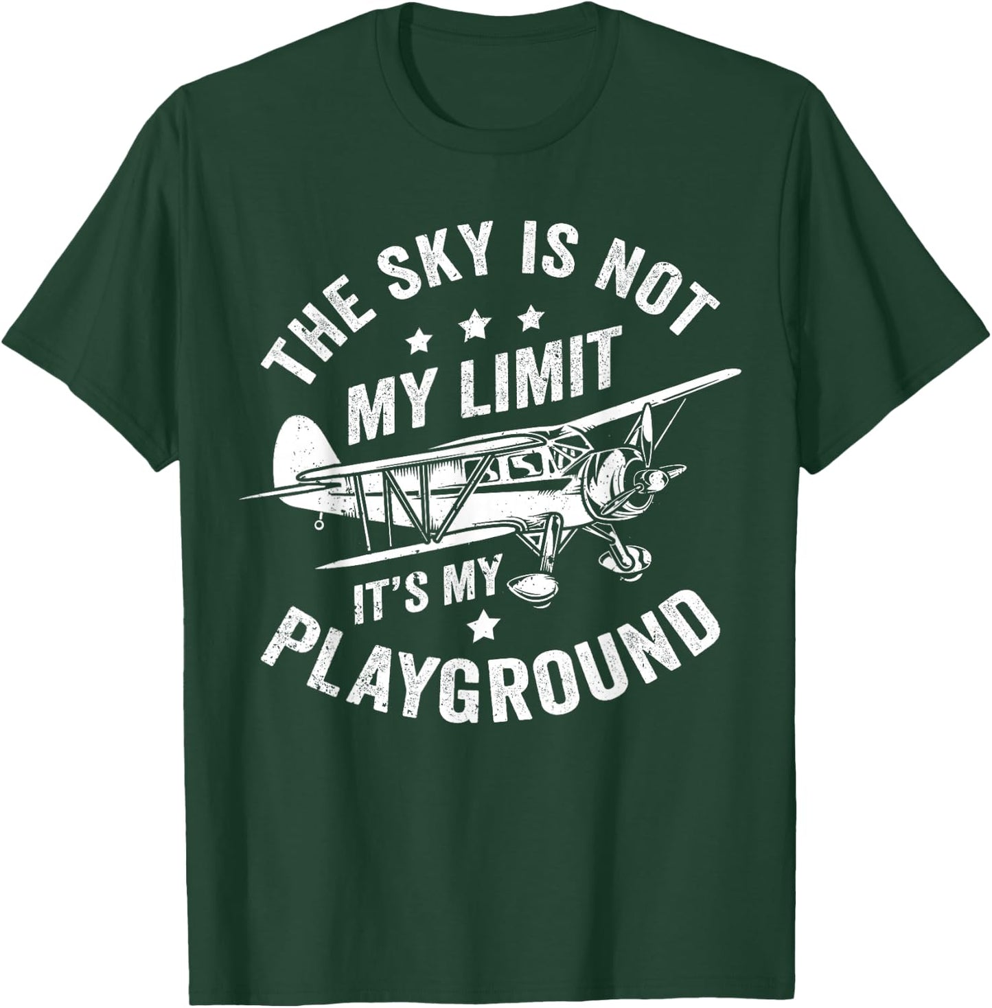 Funny Airplane Pilot Aviation Flying Pilot Airplane Lover T-Shirt - T-Shirt | Forest