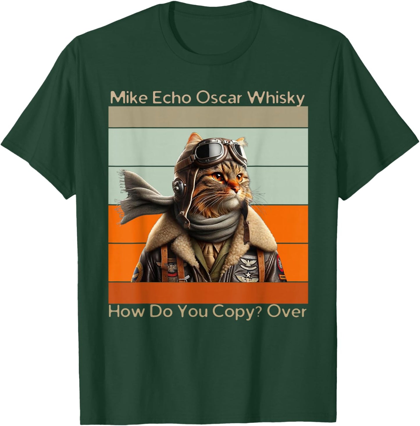 Cat Pilot Mike Echo Oscar Whisky How Do You Copy Women Kids T-Shirt - T-Shirt | Forest