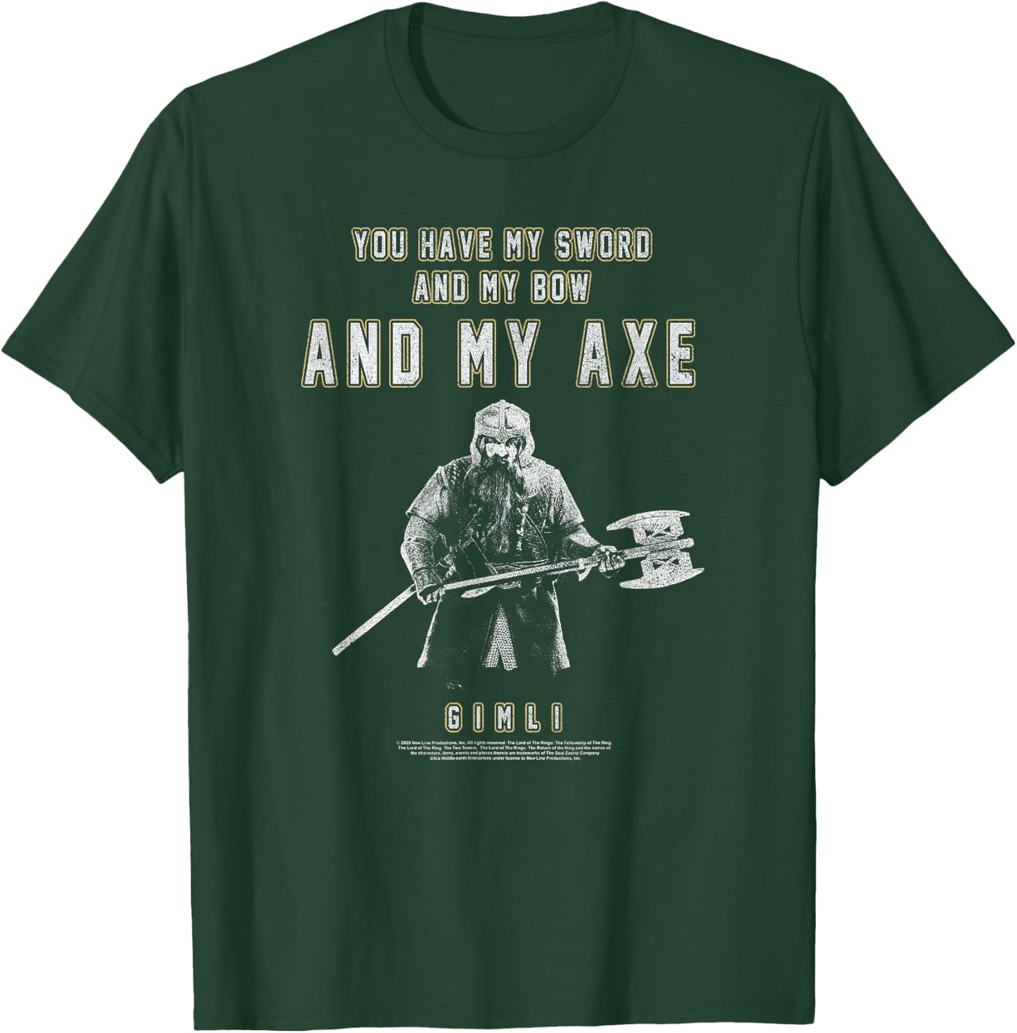 The Lord of The Rings Gimli You Have My Axe T-Shirt - T-Shirt | Forest
